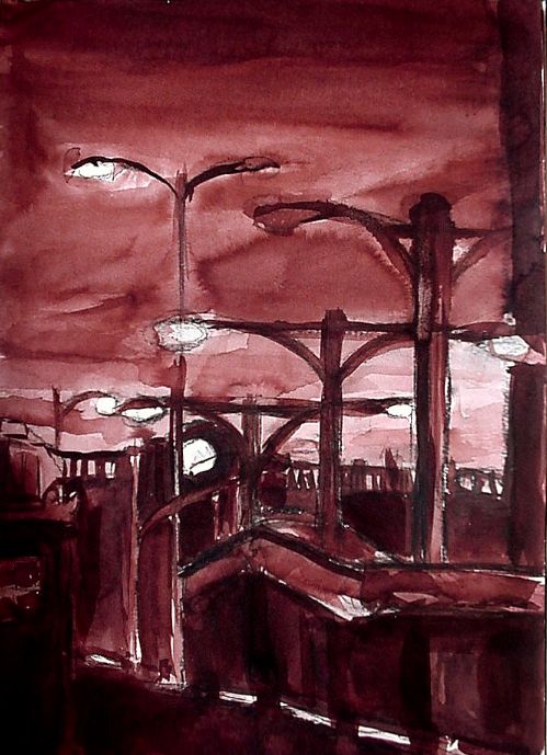 Clock, Bridge, at Sunset — image 3