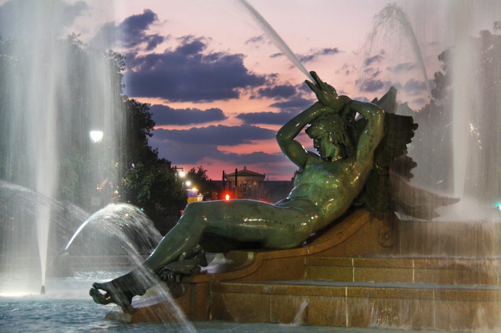 Philadelphia Fountain at Night