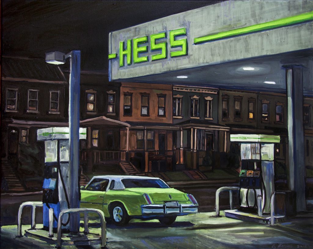 Gas Station at Night