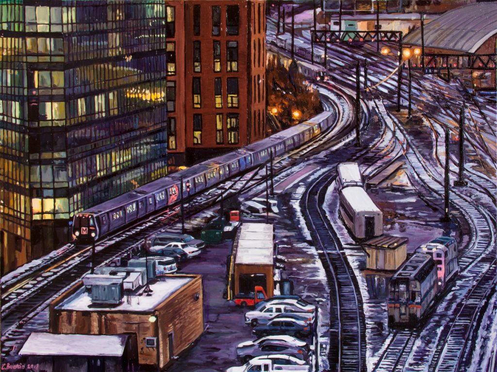 Union Station Trainyard at Night