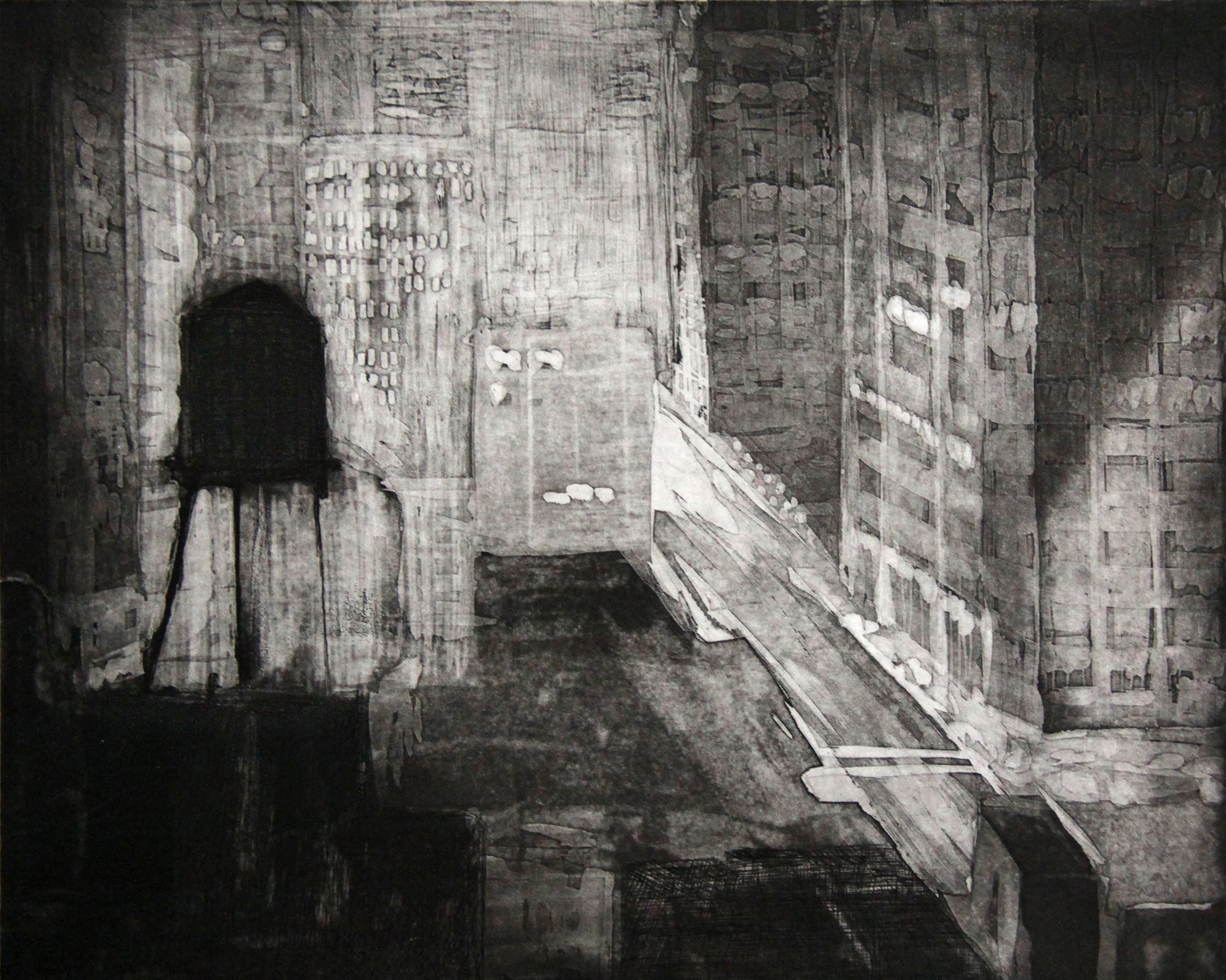 Water Tank Overlooking Buildings — image 2